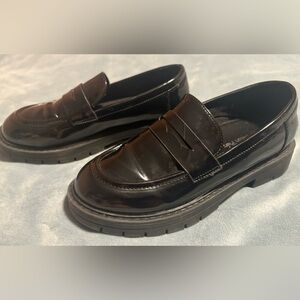 DREAM PAIRS Girls Chunky Platform Slip On Loafers School Uniform Dress Shoe